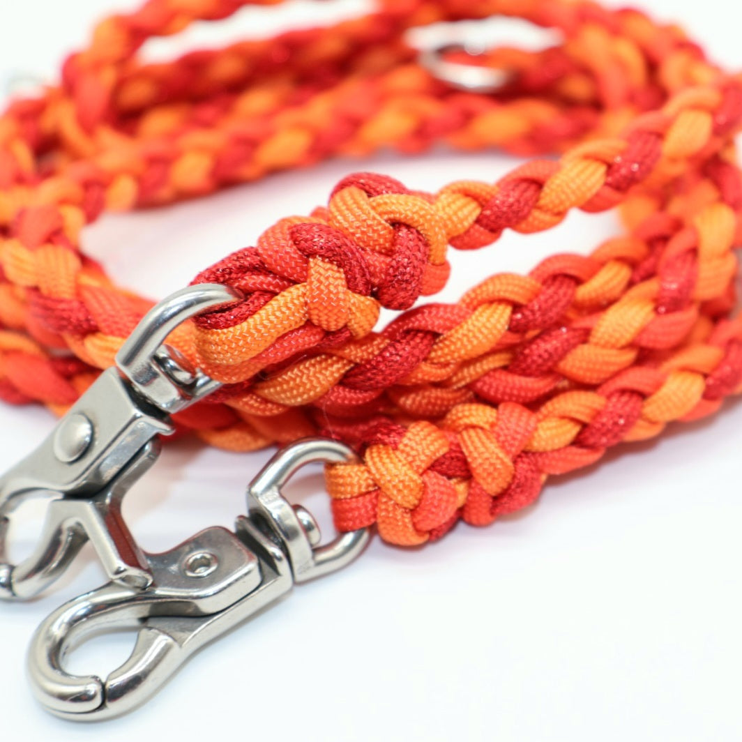 Handgeflochtene Paracord Leine *Vulkano* Limited Edition