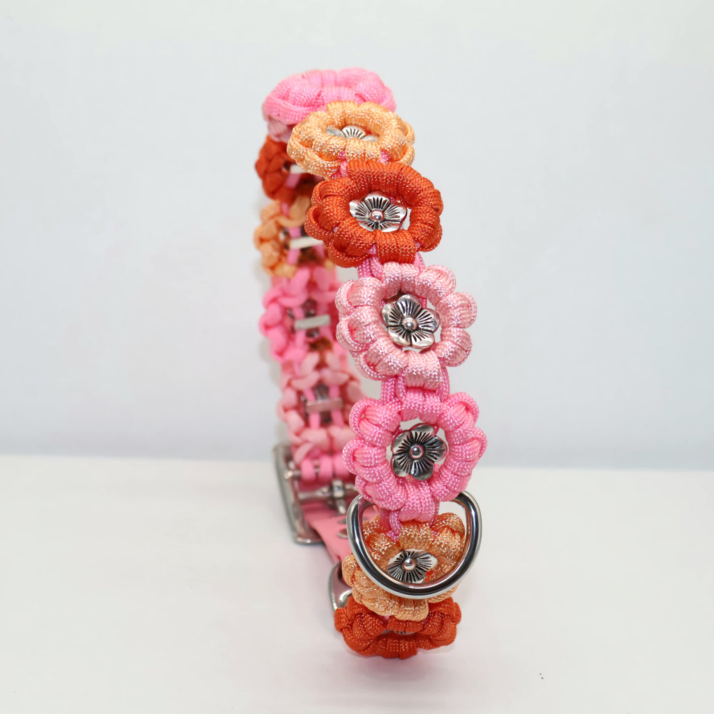 Blumen Halsband *Rosa & Orange*