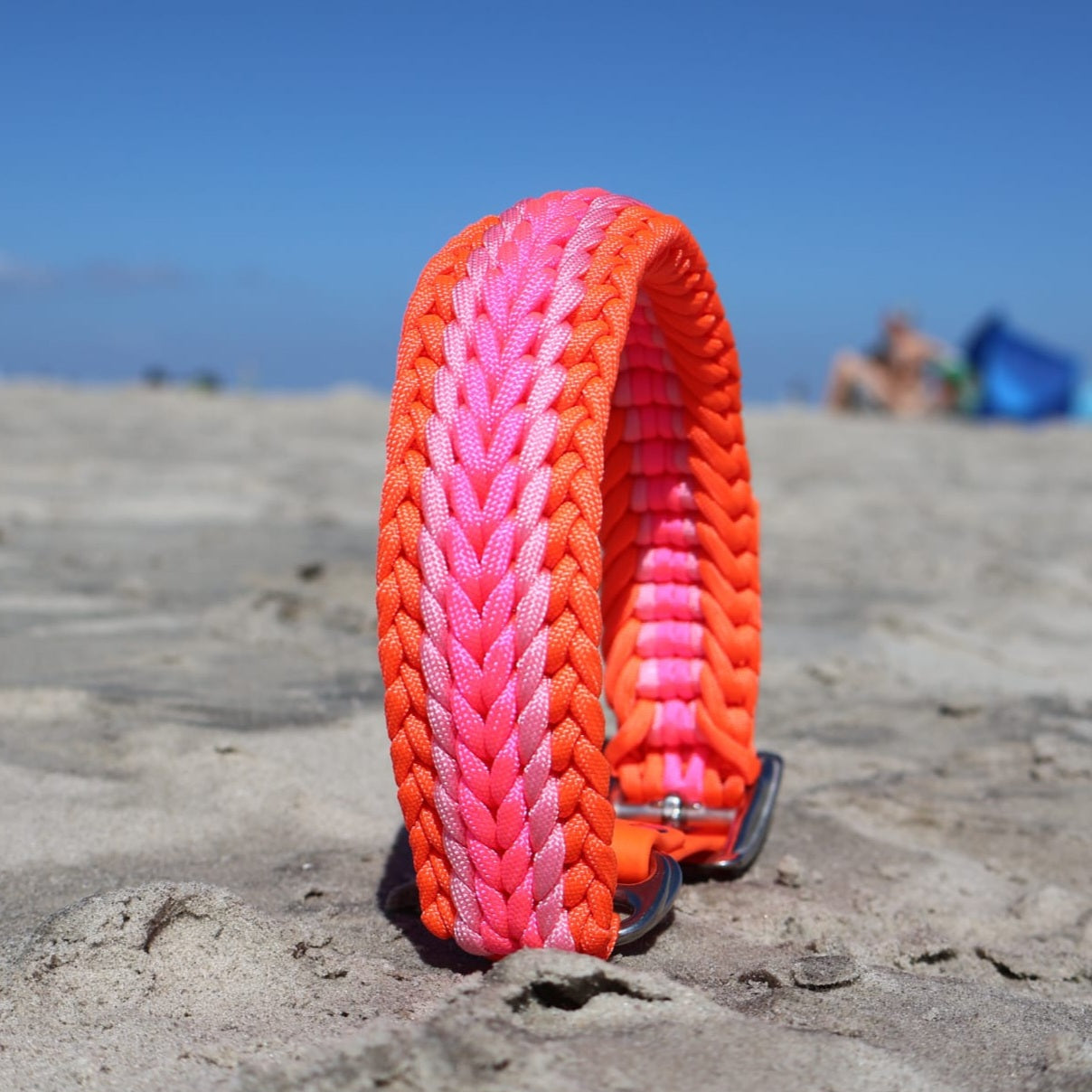 Paracord Halsband Breit geflochten *Neon*