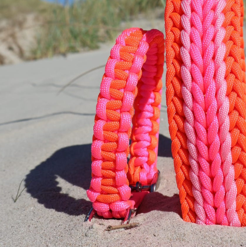 Mini Halsband *Neon Orange & Neon Pink*