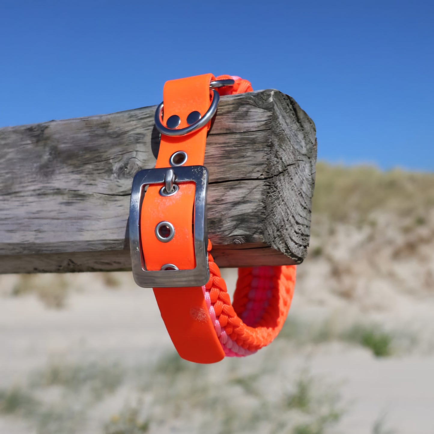 Paracord Halsband Breit geflochten *Neon*