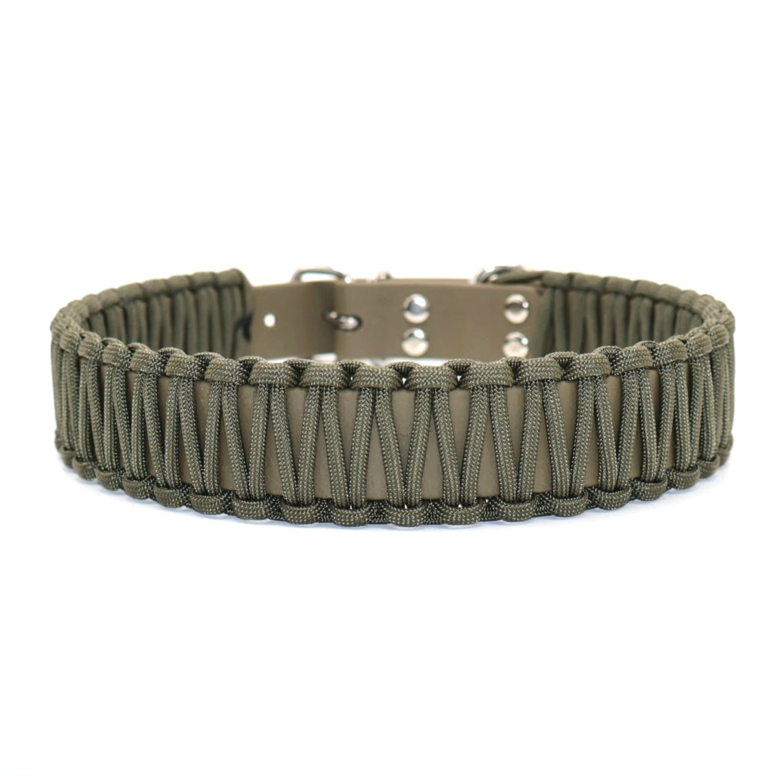 Halsband Biothane & Paracord *Oliv*