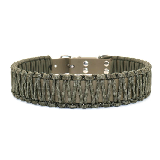 Halsband Biothane & Paracord *Oliv*