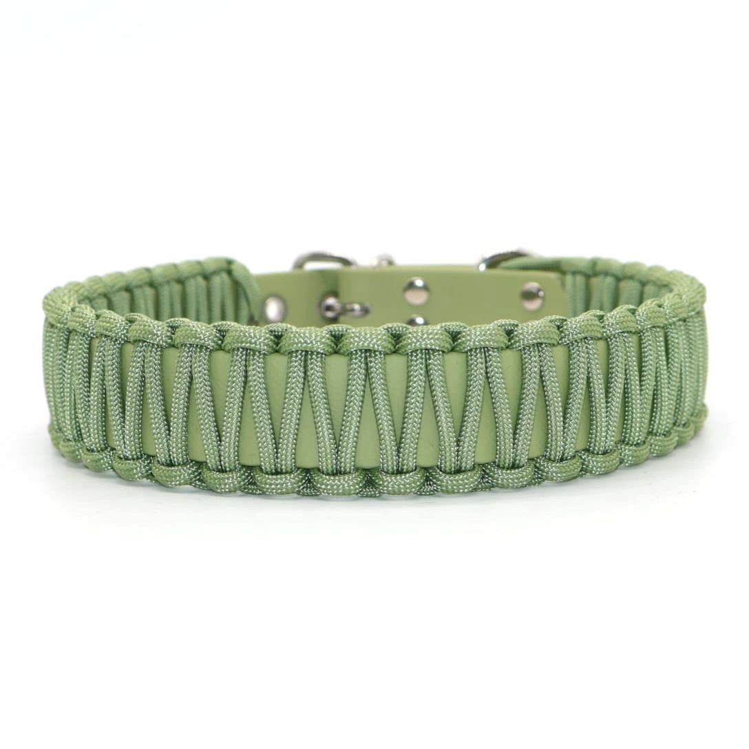 Halsband Biothane & Paracord *Guacamole*