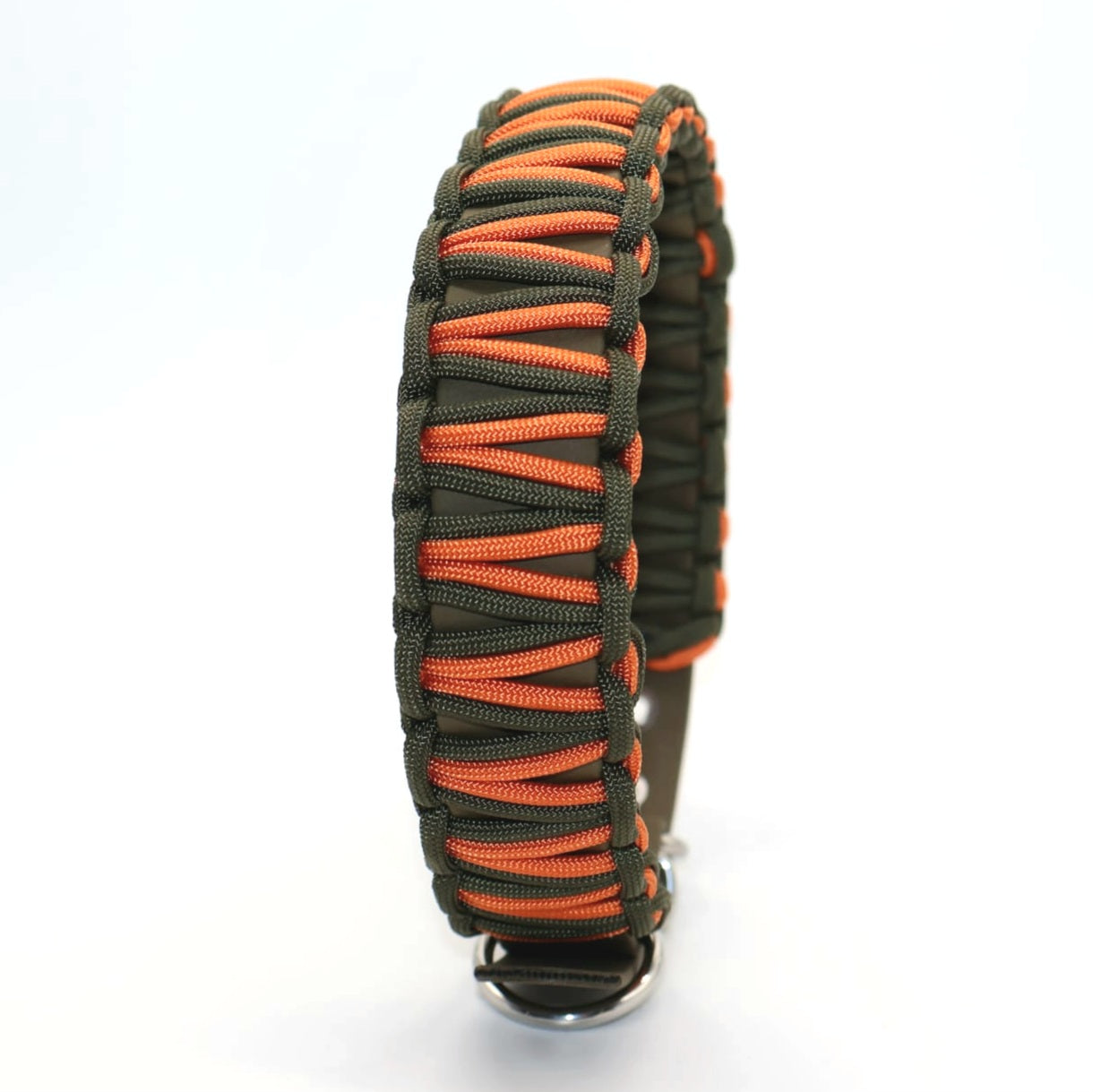 Halsband Biothane & Paracord *Orange & Oliv*