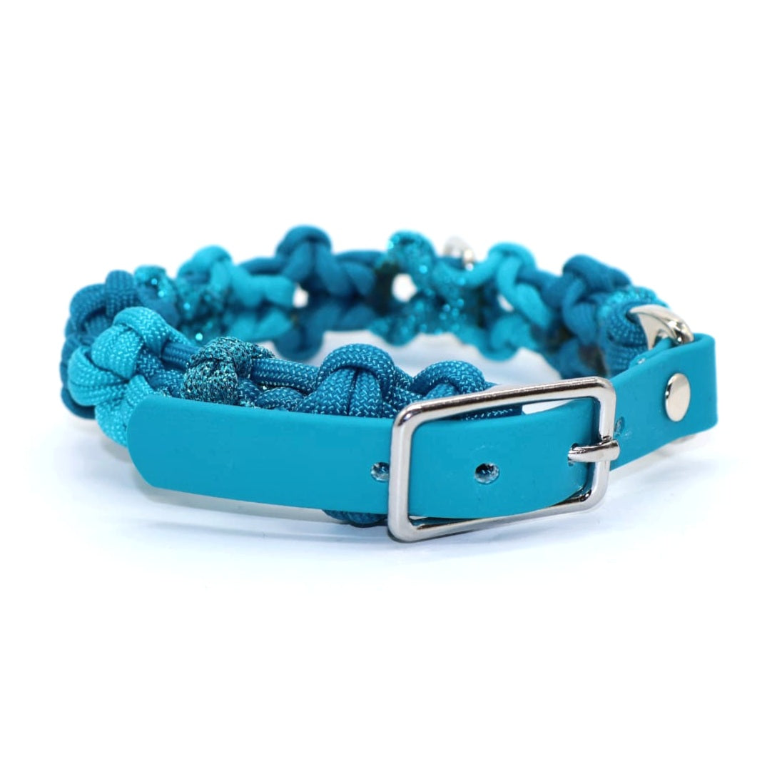 Mini Blumen Halsband *Türkis-Karibikblau*