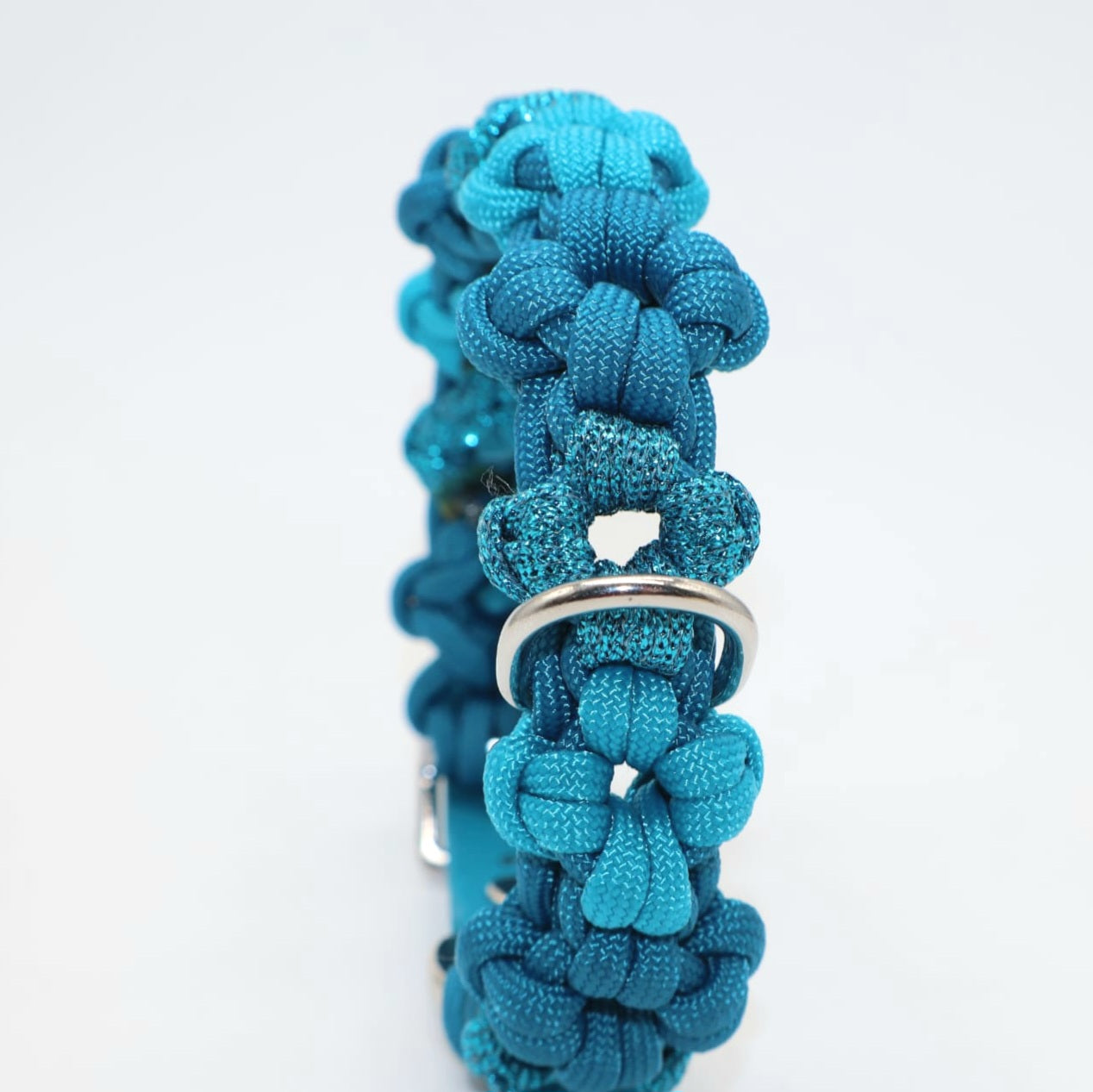 Mini Blumen Halsband *Türkis-Karibikblau*