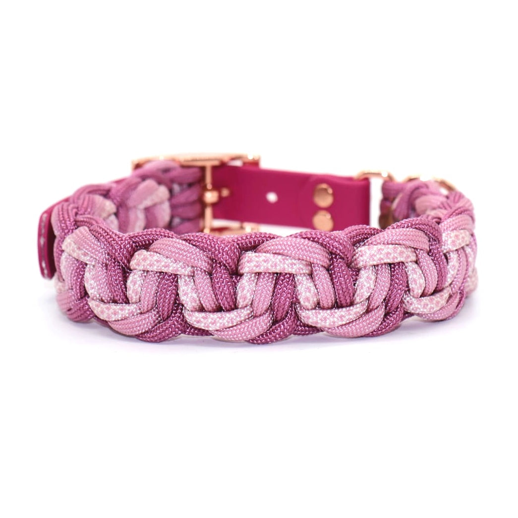 Paracord Halsband geflochten *Wildbeere & Lavender Rosa*