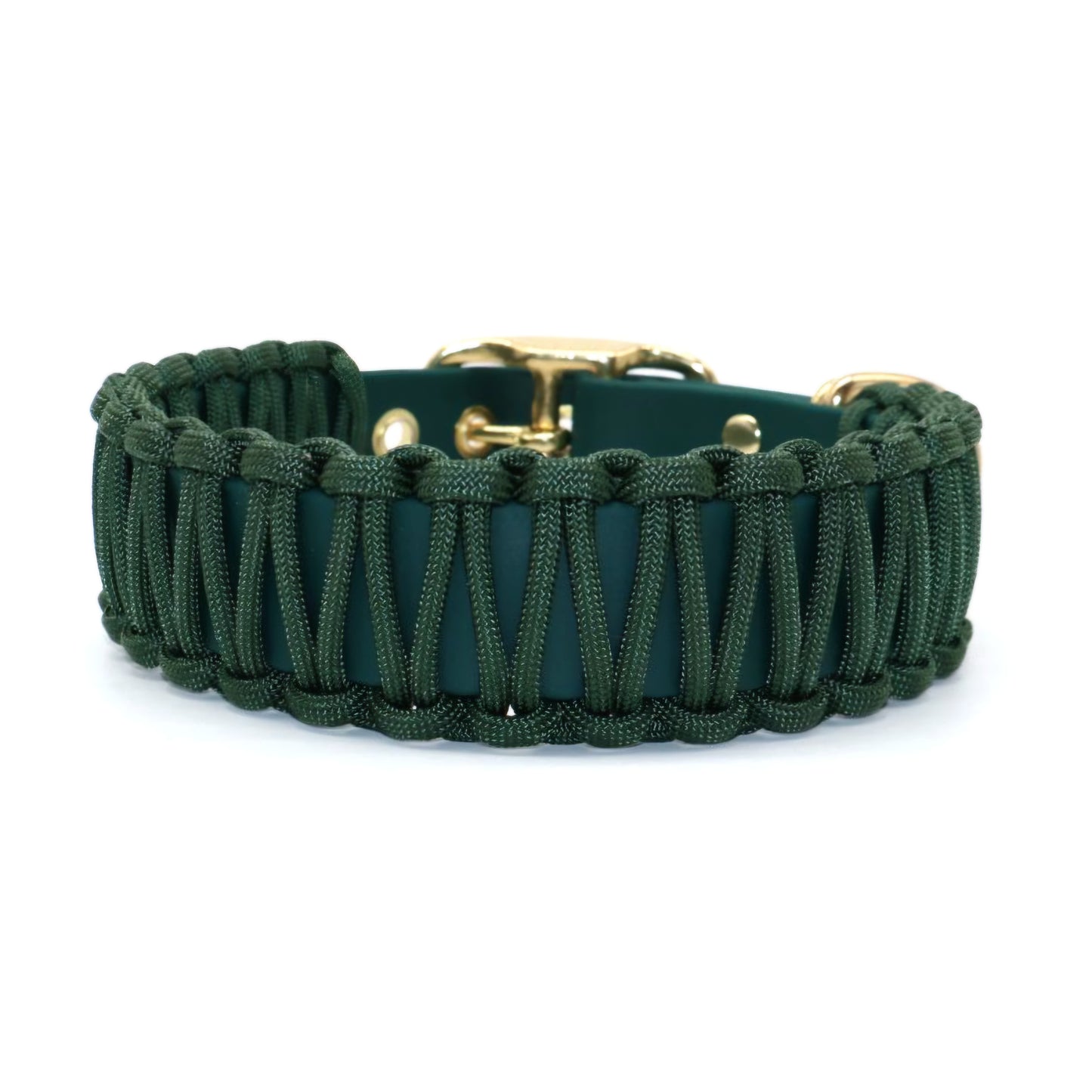 Halsband Biothane & Paracord *Dunkelgrün*
