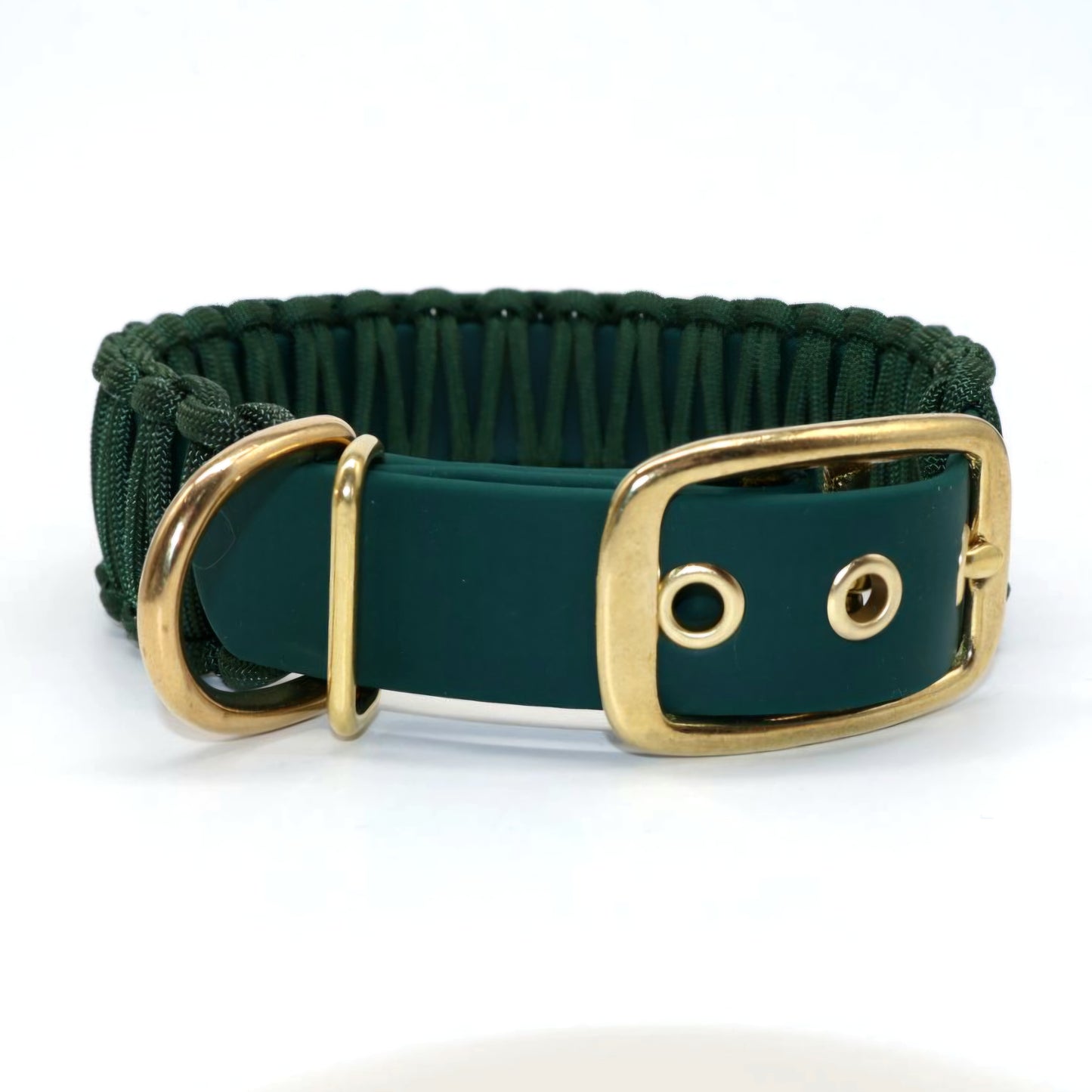Halsband Biothane & Paracord *Dunkelgrün*