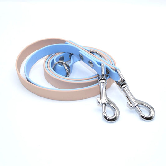 13mm Biothane Leine *Polarblau & Beige*