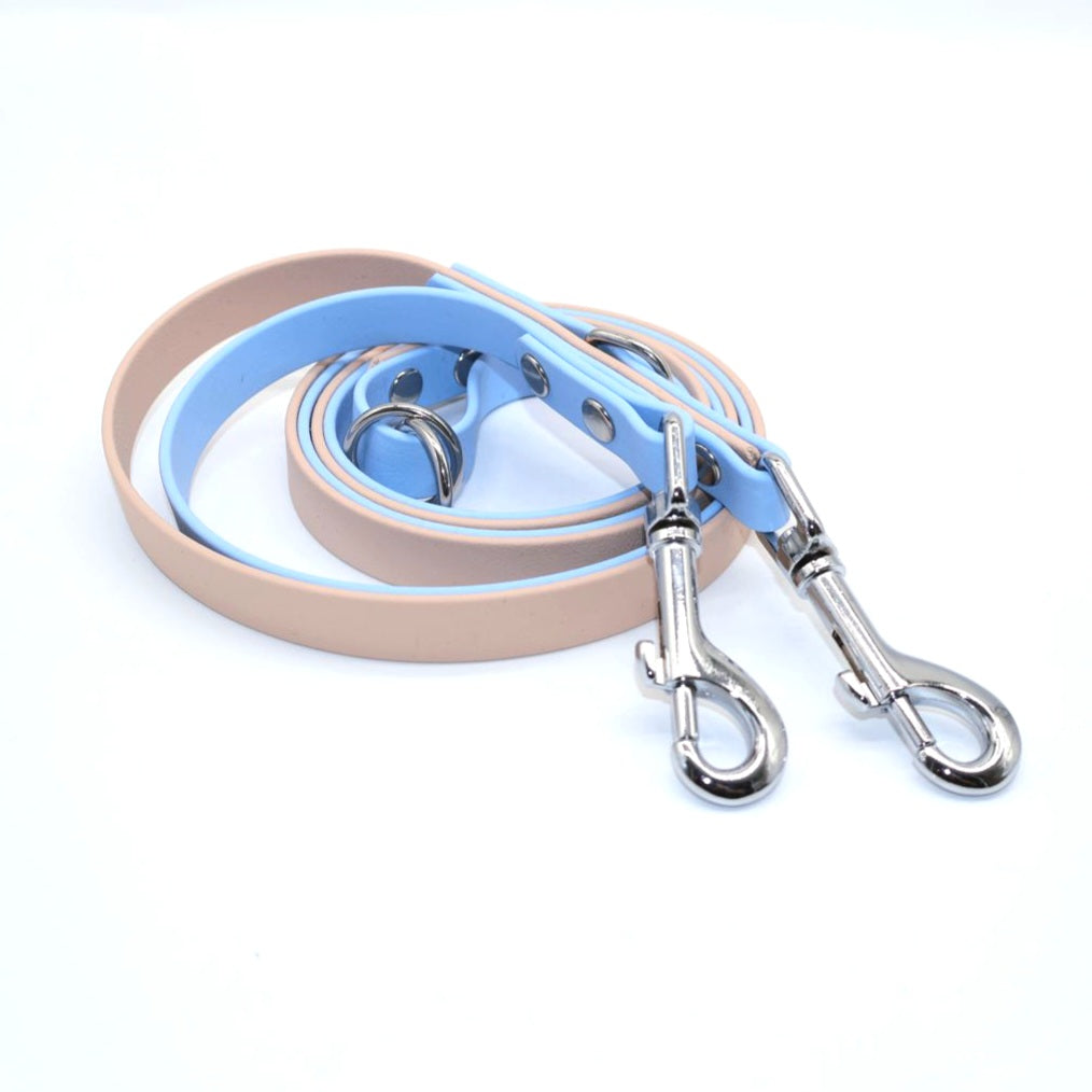16mm Biothane Leine *Polarblau & Beige*
