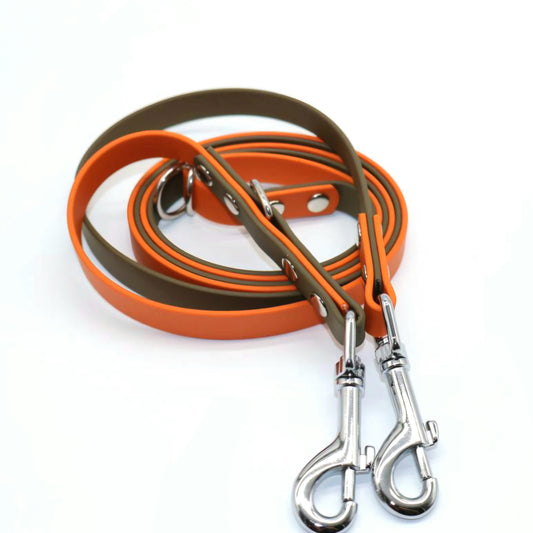 19mm Biothane Leine *Oliv & Orange*