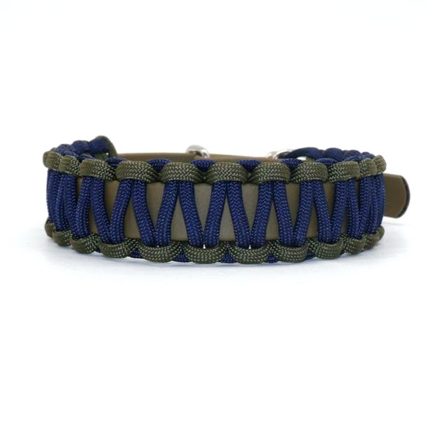 Halsband Biothane & Paracord *Oliv & Midnight*