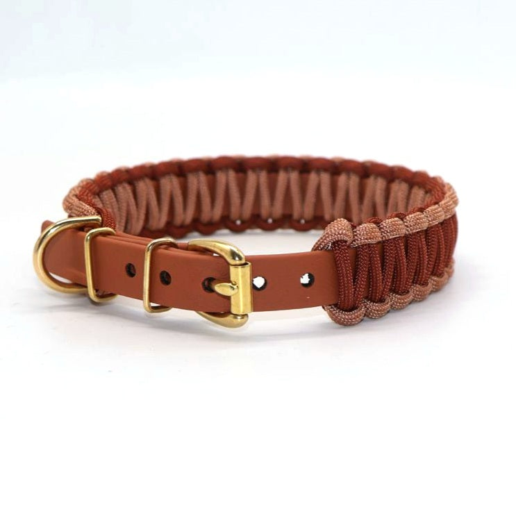 Halsband Biothane & Paracord *Rost & Bronze*