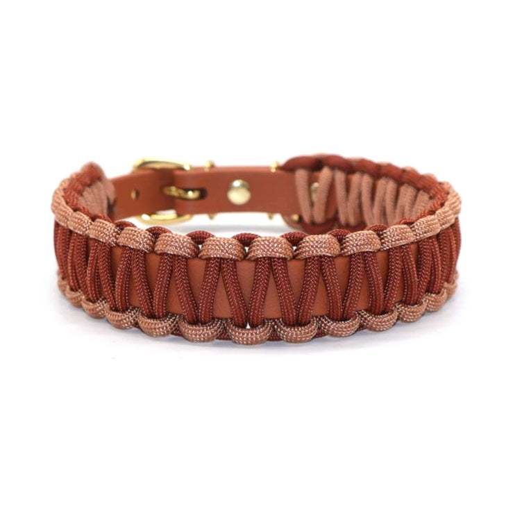 Halsband Biothane & Paracord *Rost & Bronze*
