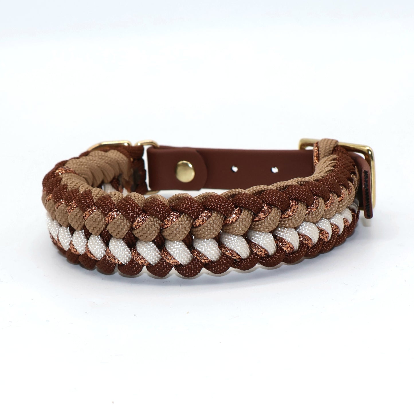 Paracord Halsband geflochten *Braun-Cappuccino*