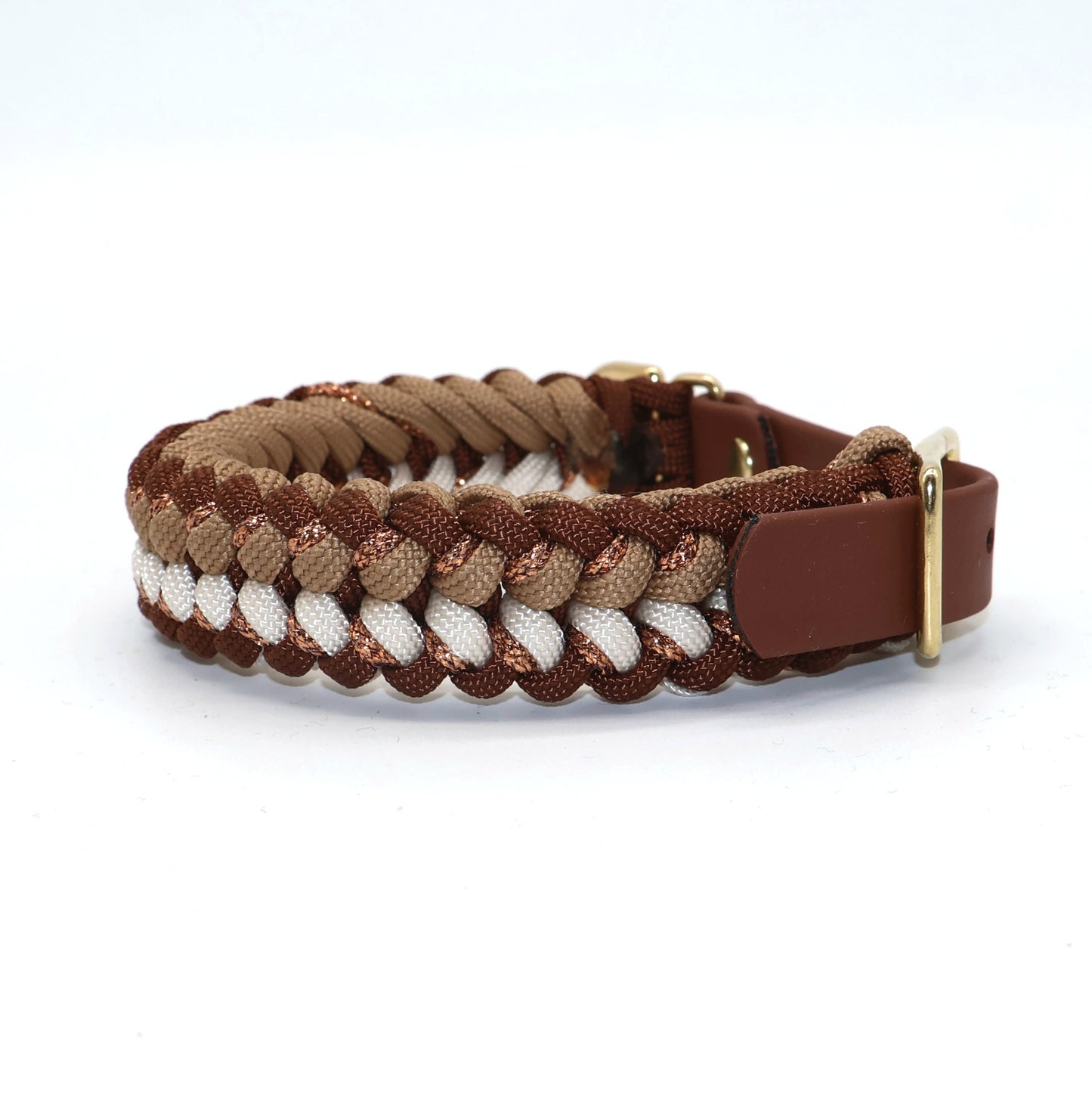 Paracord Halsband geflochten *Braun-Cappuccino*
