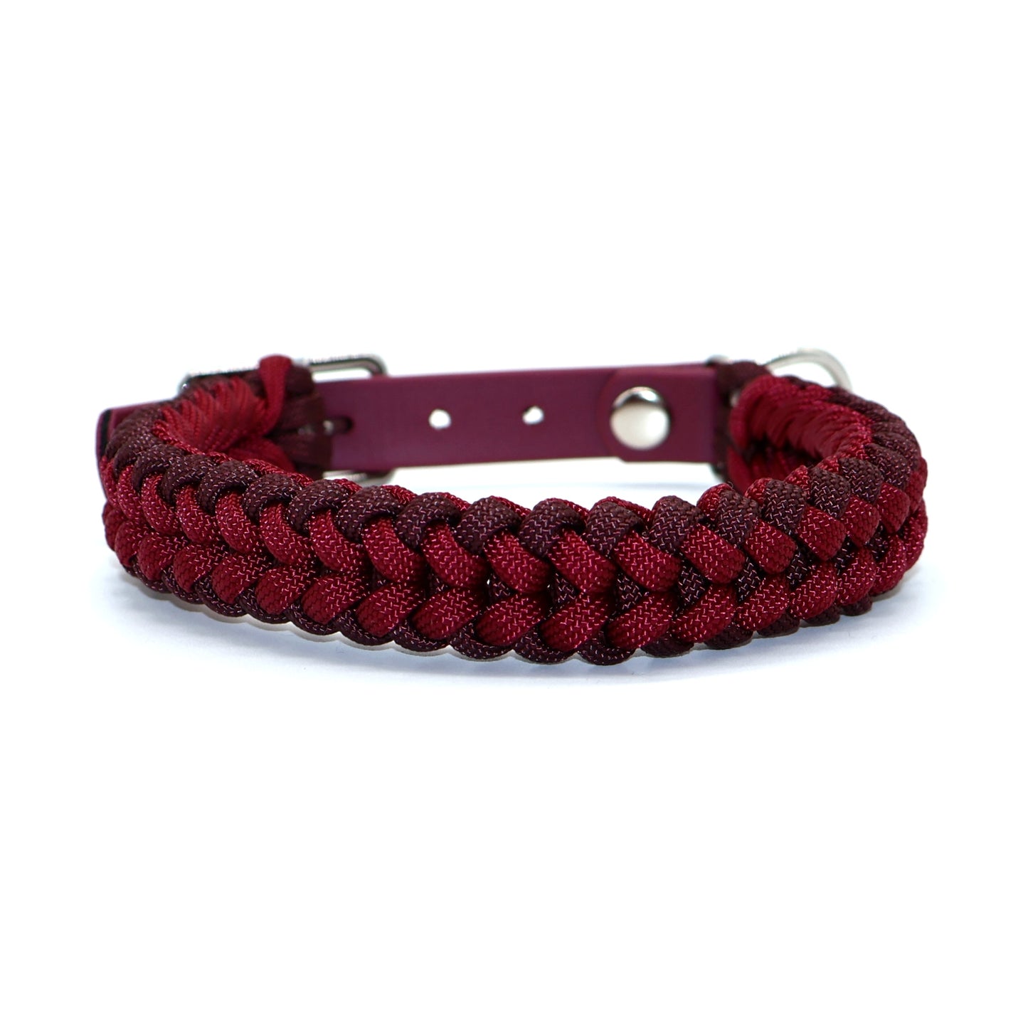Paracord Halsband geflochten *Burgundy & Maroon*