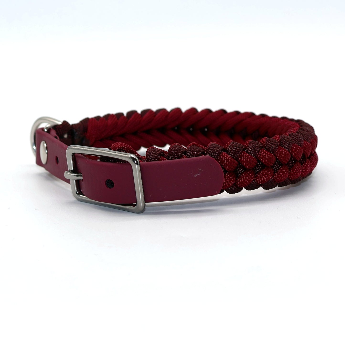 Paracord Halsband geflochten *Burgundy & Maroon*