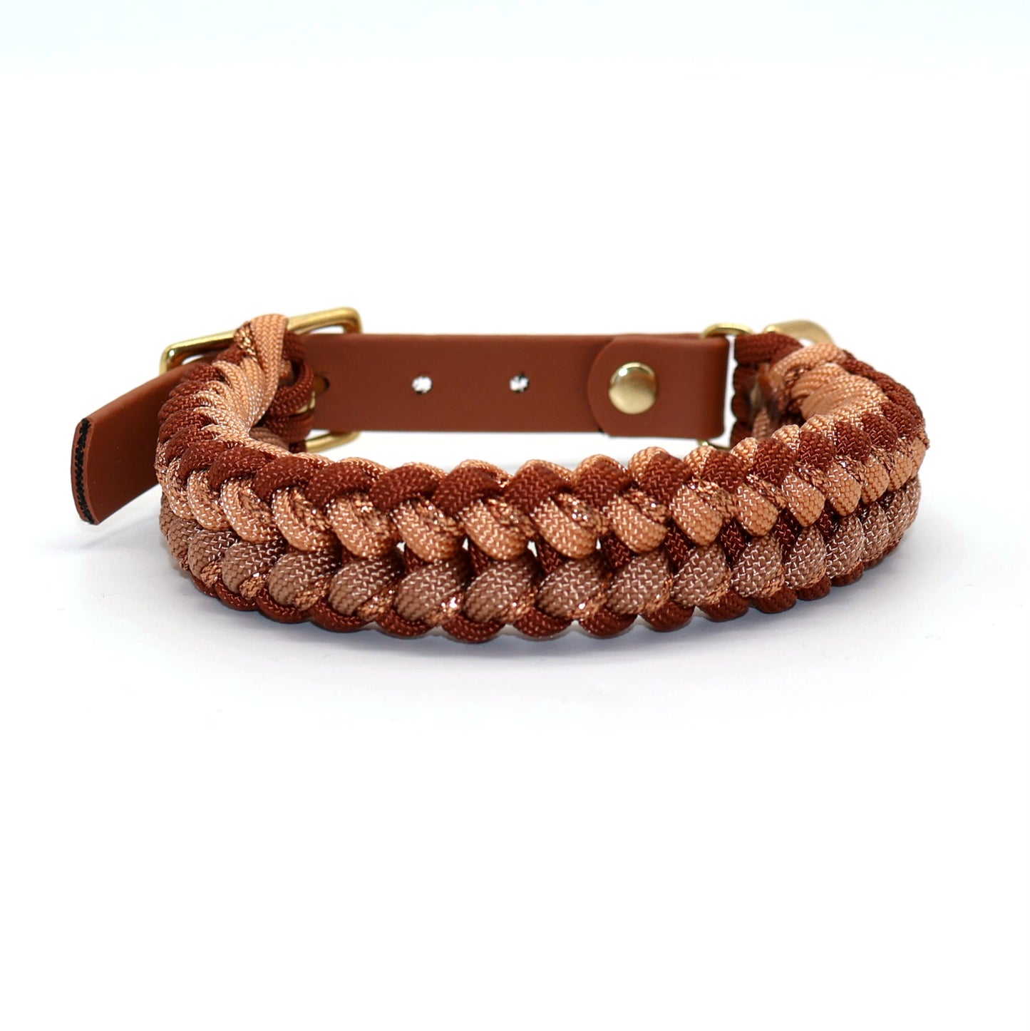 Paracord Halsband geflochten *Rost, Bronze, Kupfer Glitzer*