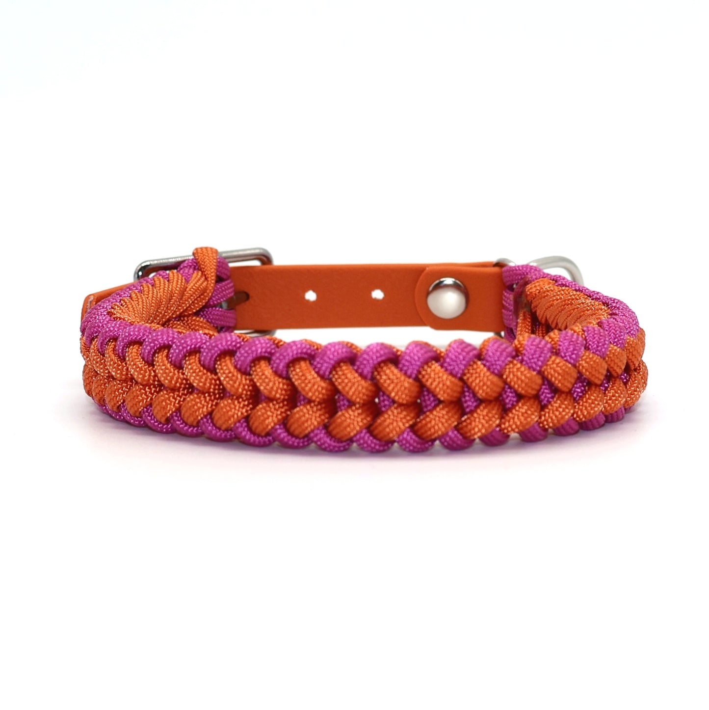 Halsband Paracord *Pink-Orange* für einen Halsumfang: 29-33cm