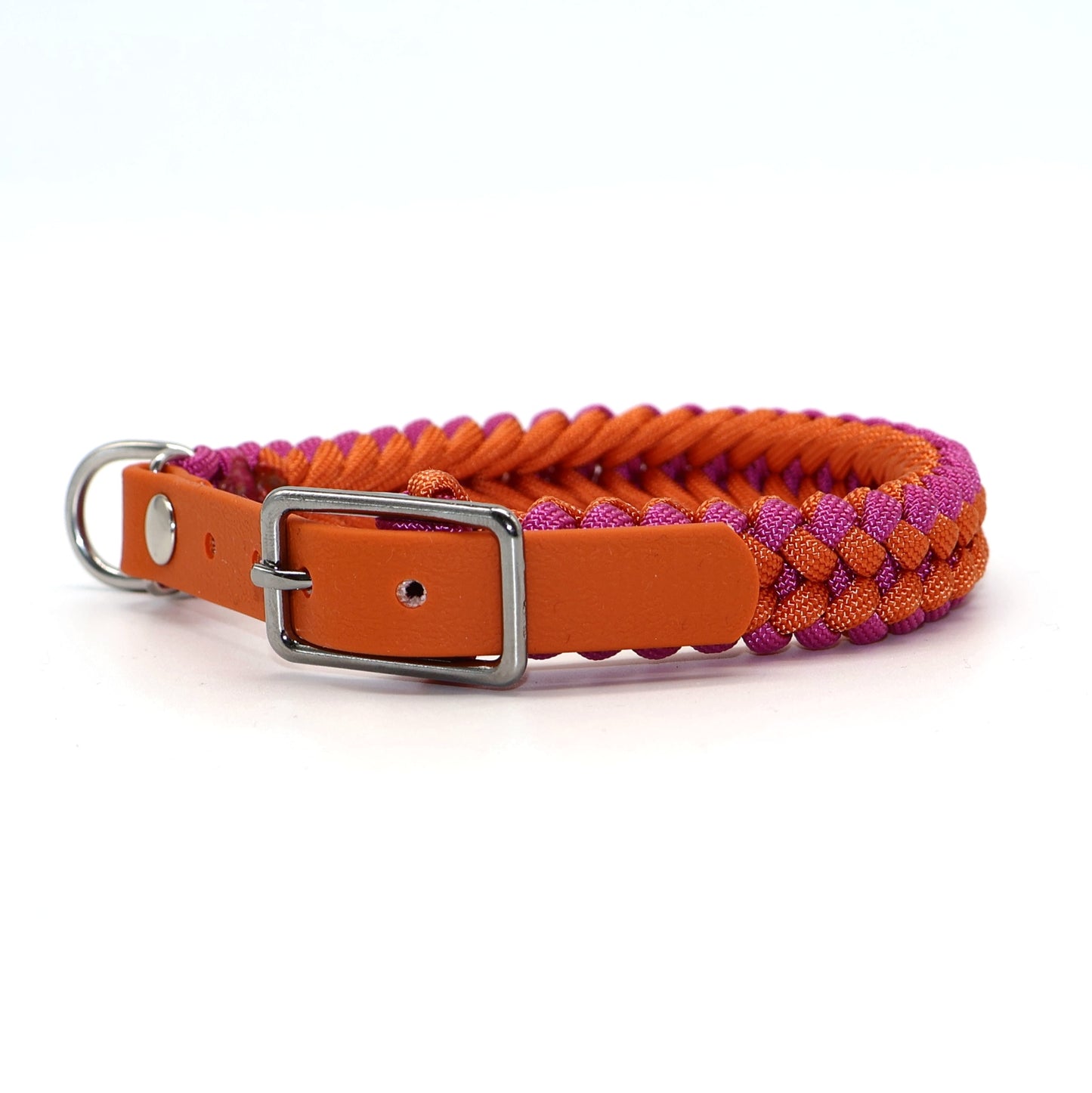 Halsband Paracord *Pink-Orange* für einen Halsumfang: 29-33cm
