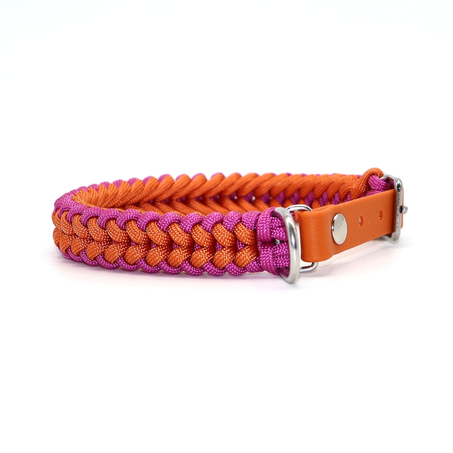 Halsband Paracord *Pink-Orange* für einen Halsumfang: 29-33cm