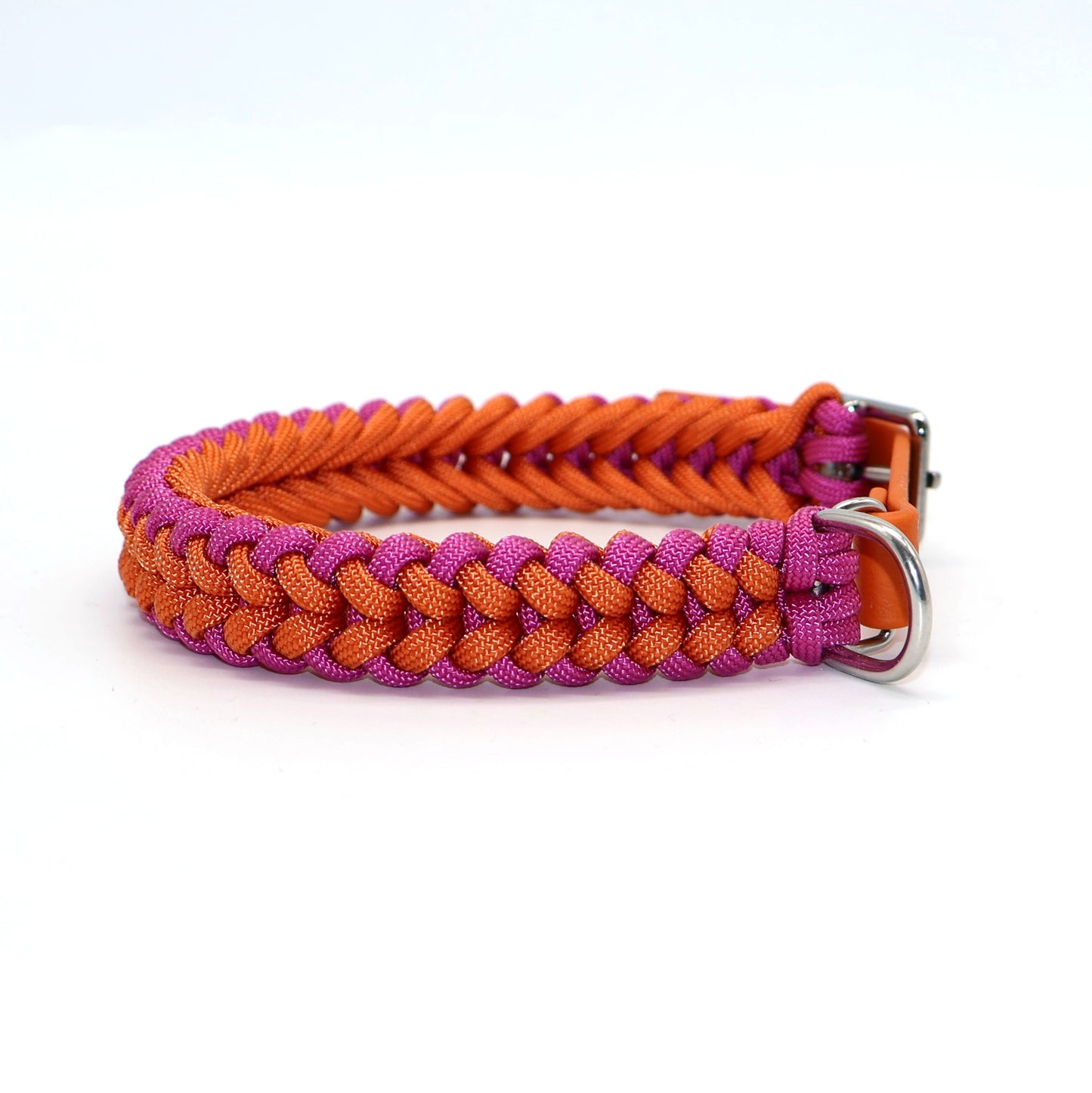 Halsband Paracord *Pink-Orange* für einen Halsumfang: 29-33cm