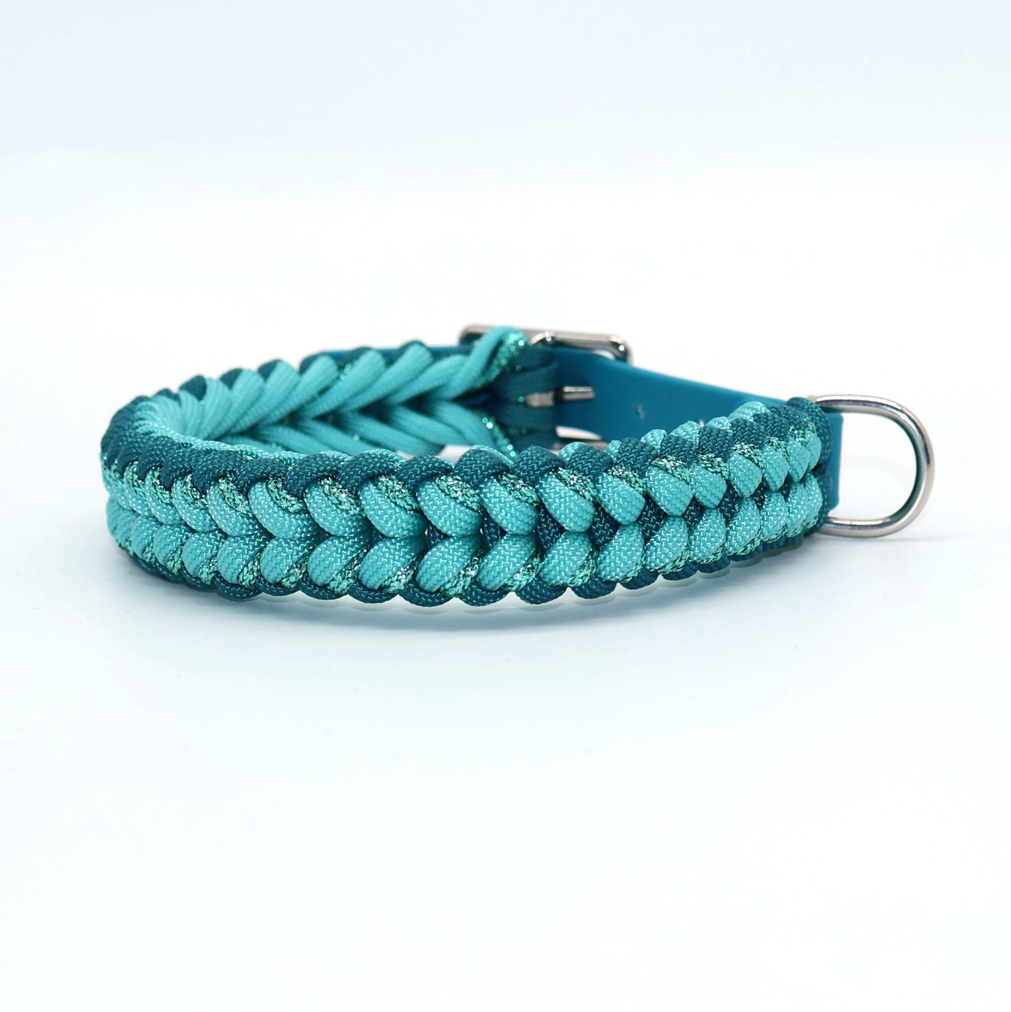 Halsband Paracord *Türkis* für einen Halsumfang: 28-31,5cm