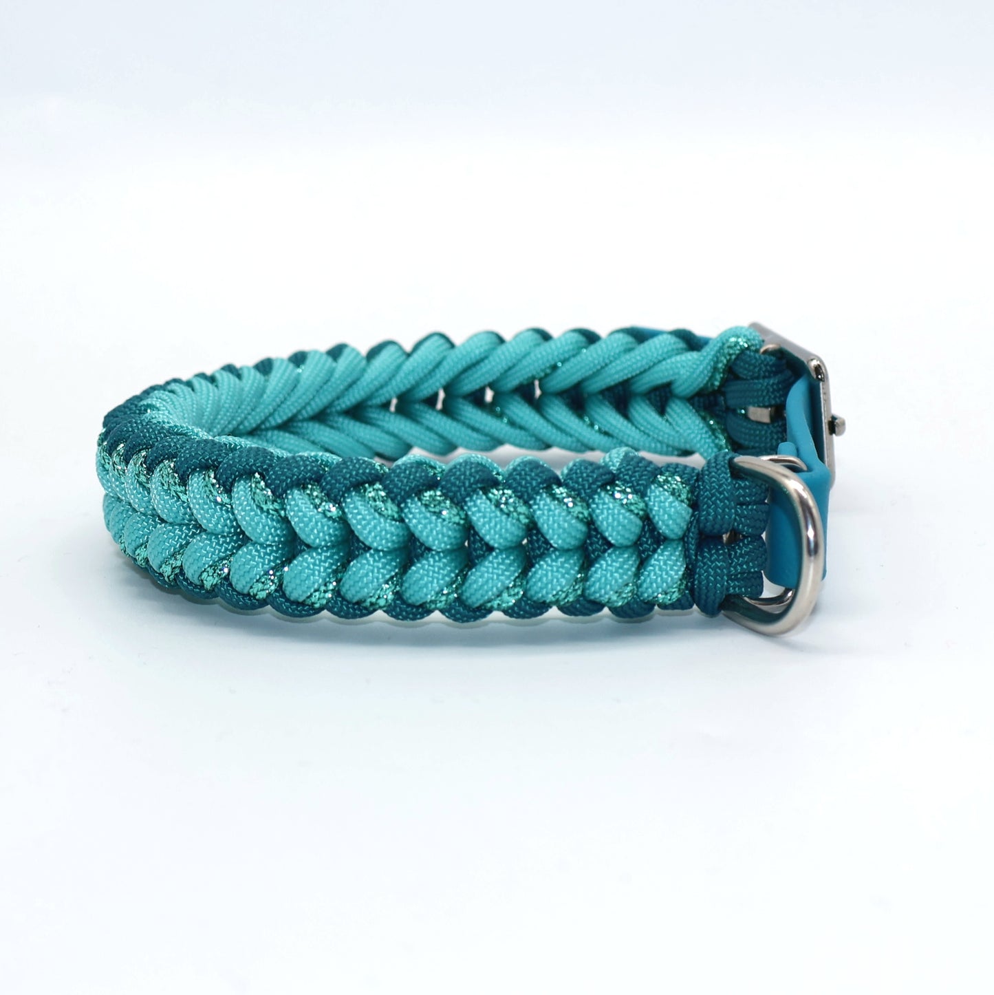Halsband Paracord *Türkis* für einen Halsumfang: 28-31,5cm