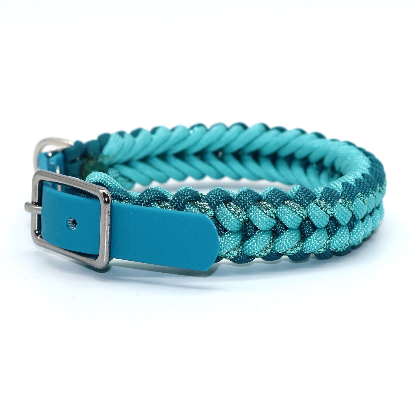 Halsband Paracord *Türkis* für einen Halsumfang: 28-31,5cm