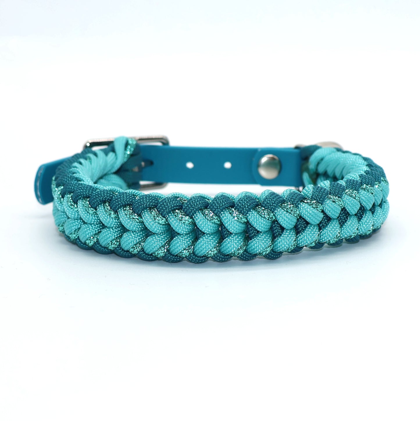 Halsband Paracord *Türkis* für einen Halsumfang: 28-31,5cm