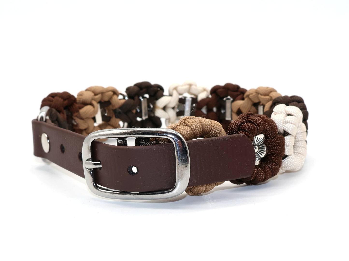Blumen Halsband *Espesso-Nuss-Cappuccino-Creme*