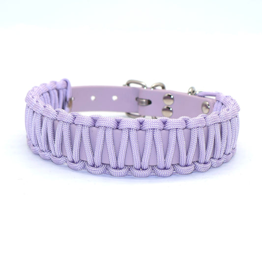 Halsband Biothane & Paracord *Helles lila*