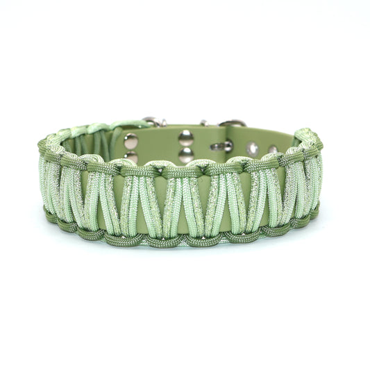 Halsband Biothane & Paracord *Guacamole Glitzer*