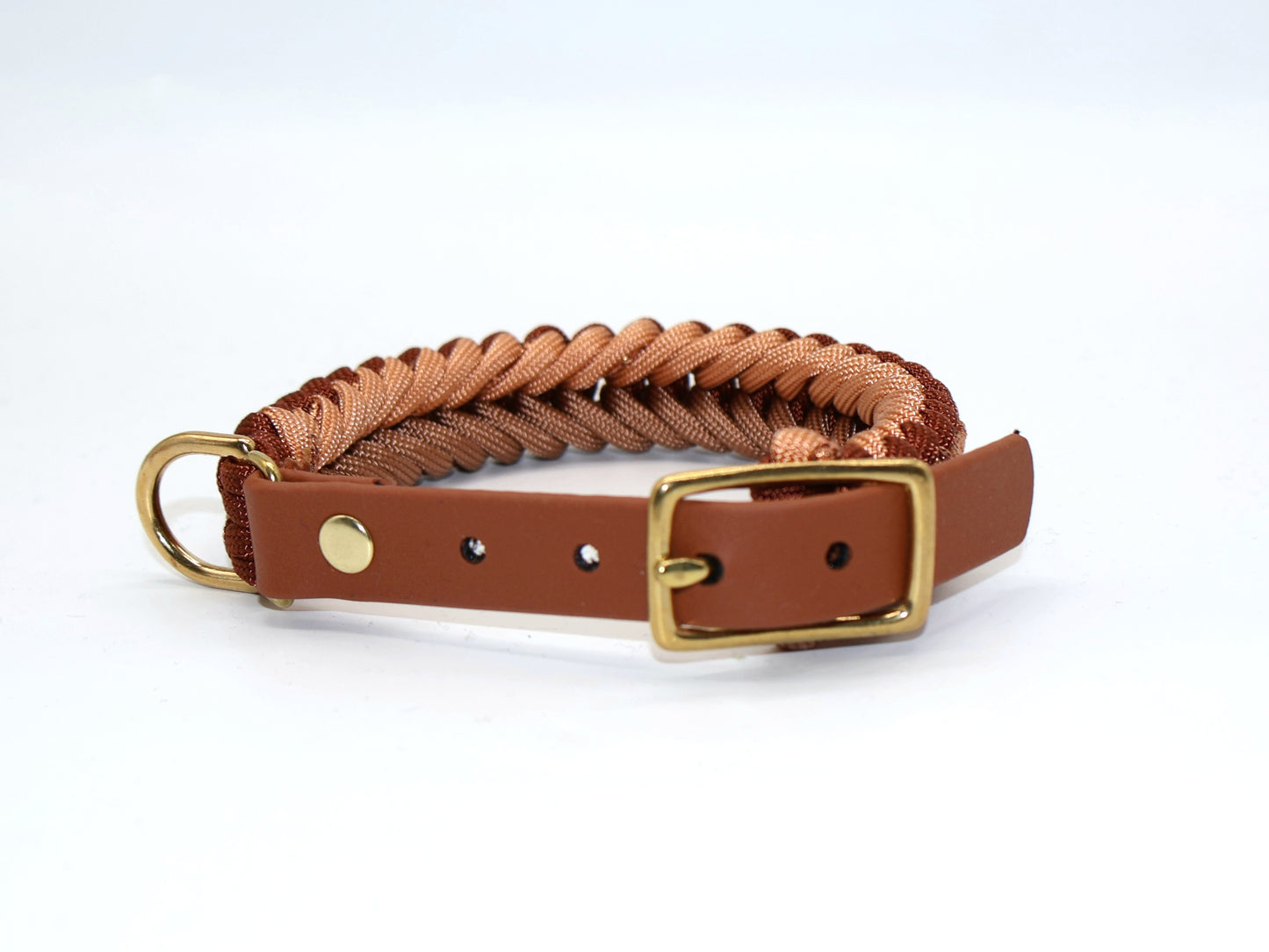 Paracord Halsband geflochten *Rost, Bronze, Kupfer Glitzer*