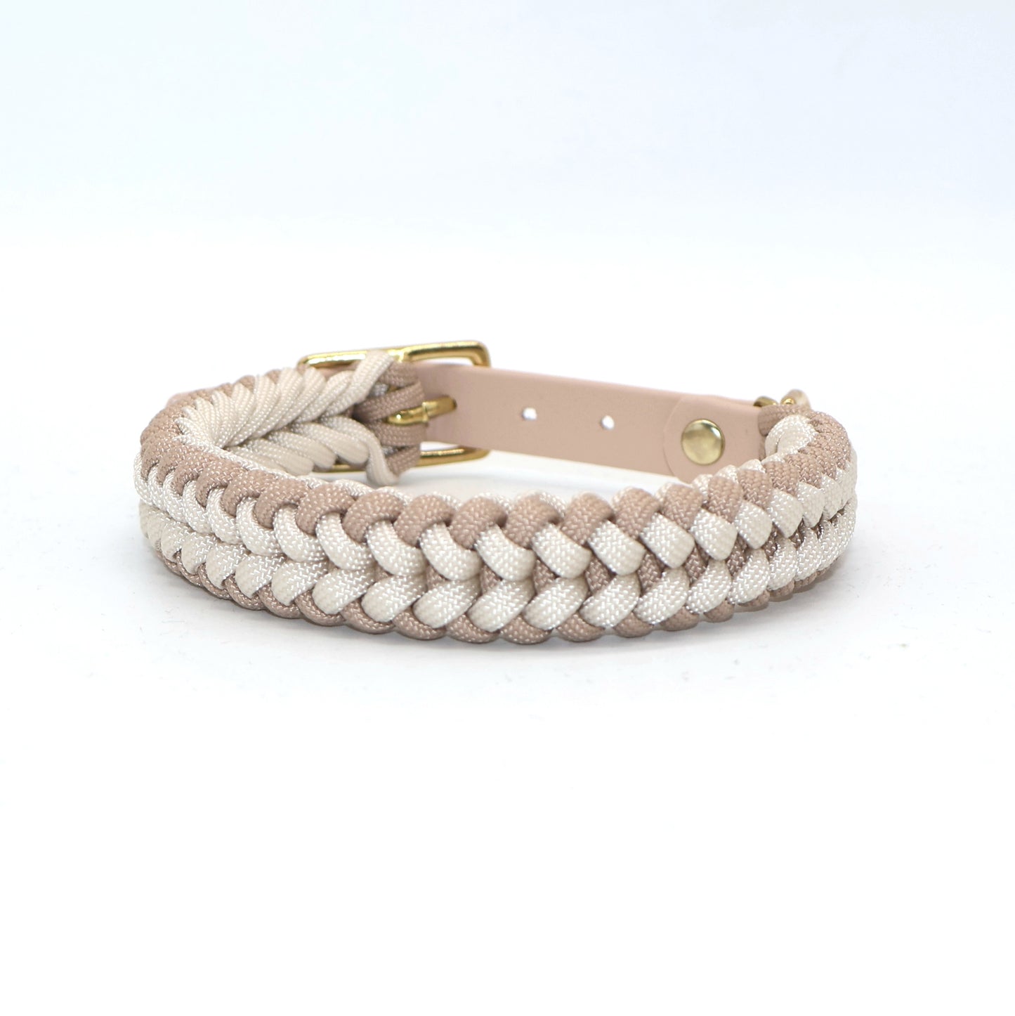Halsband Paracord *Beige-Creme* für einen Halsumfang: 28-32cm