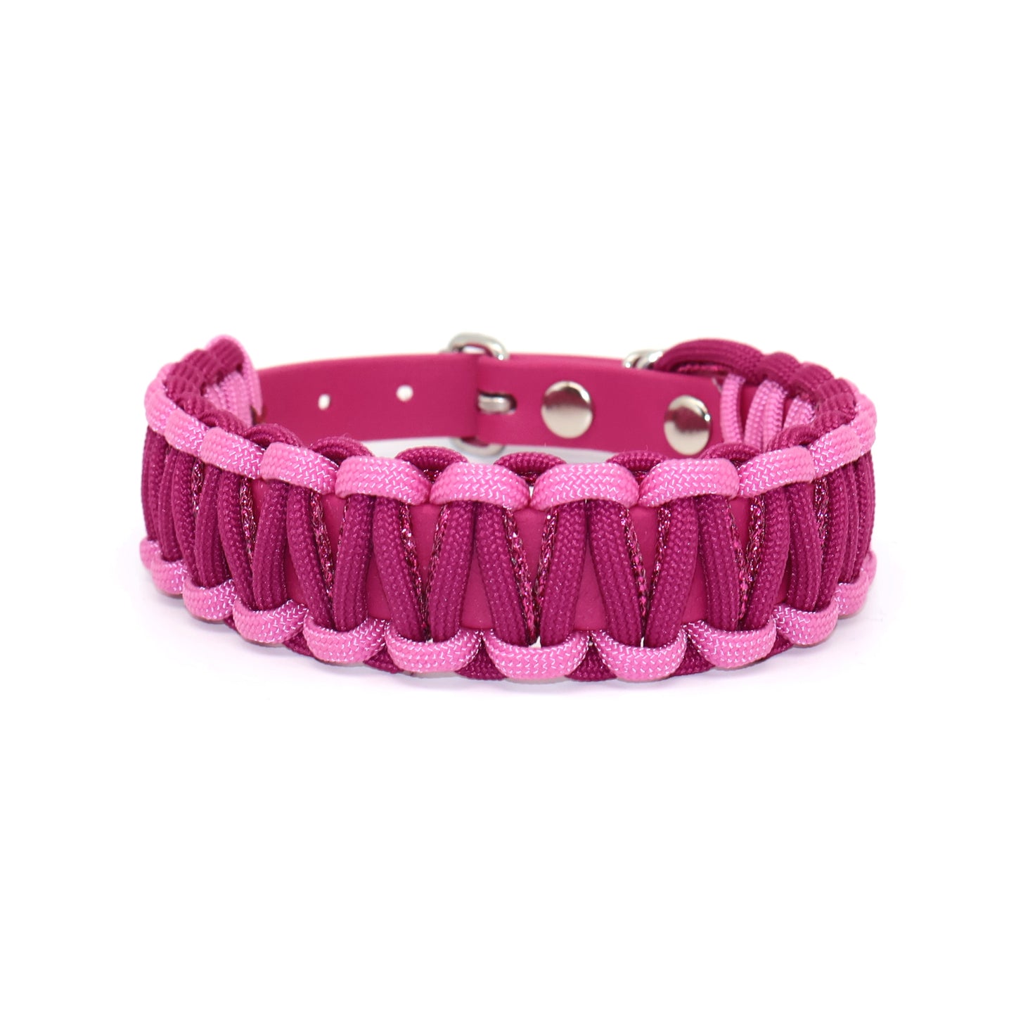 Halsband Biothane & Paracord *Beere Glitzer* 28-36cm