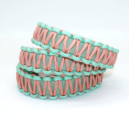Halsband Biothane & Paracord *Mint Rosé* 27-38cm