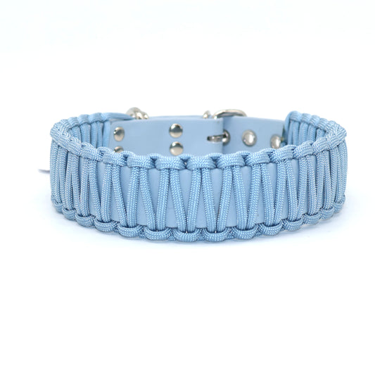 Halsband Biothane & Paracord *Eisblau* 40-47