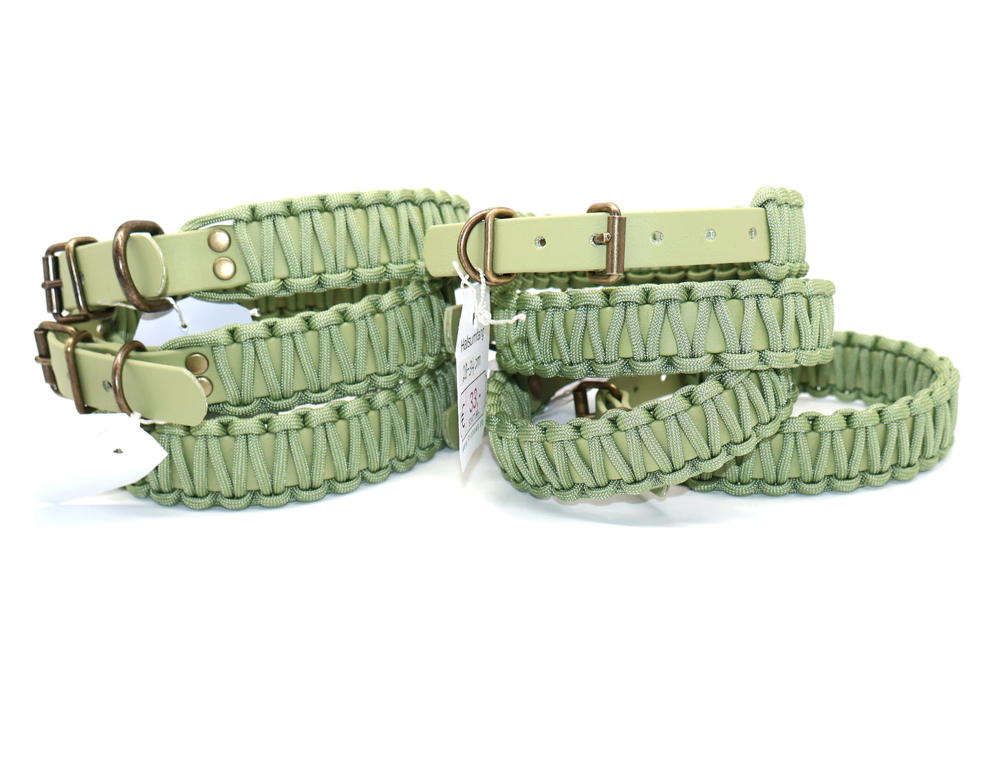 Halsband Biothane & Paracord *Guacamole (Antik)* 27-40cm
