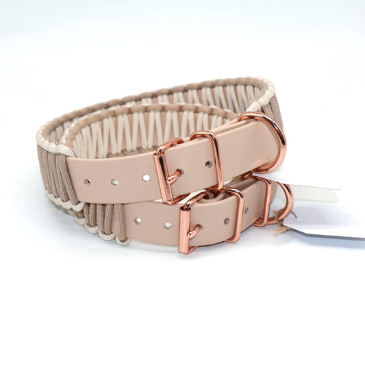 Halsband Biothane & Paracord *Beige (Rosé)* 36-48cm