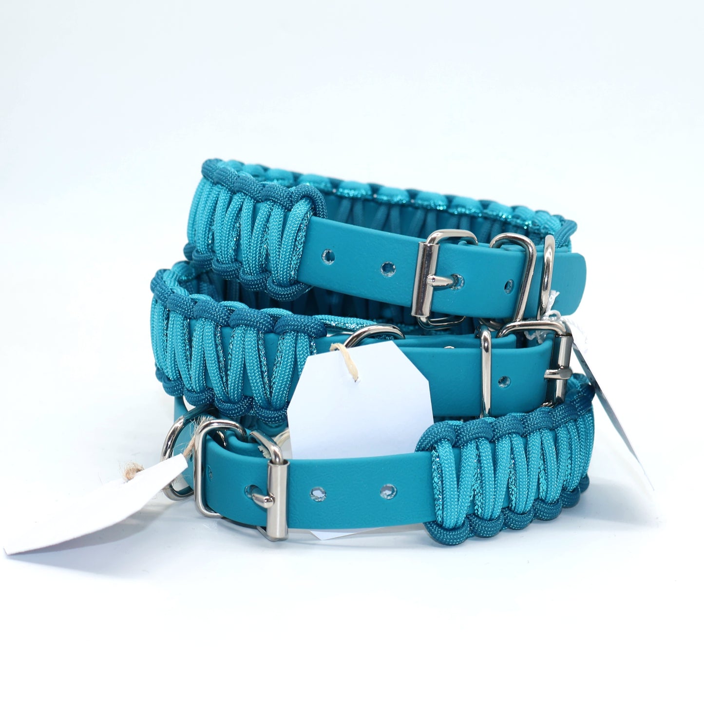 Halsband Biothane & Paracord *Lagune Glitzer* 31,5-38cm