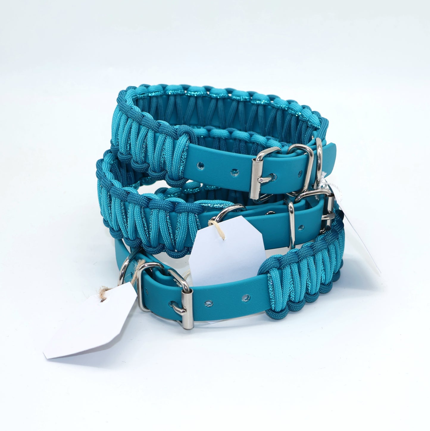 Halsband Biothane & Paracord *Lagune Glitzer* 31,5-38cm
