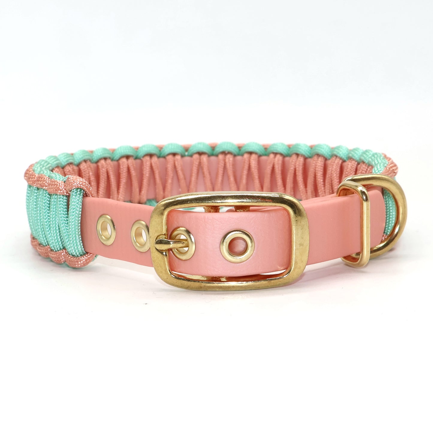 Halsband Biothane & Paracord *Rosé-Mint*
