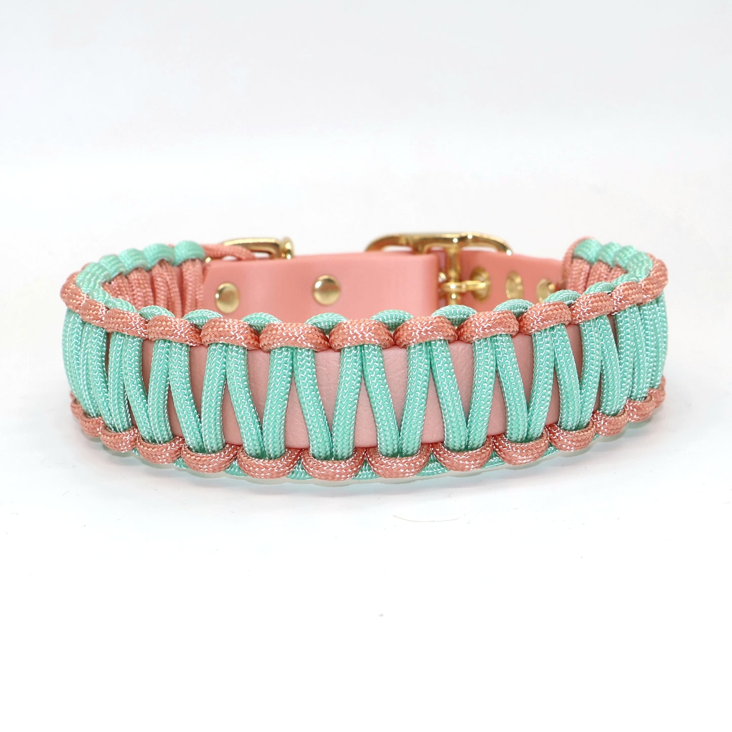 Halsband Biothane & Paracord *Rosé-Mint*