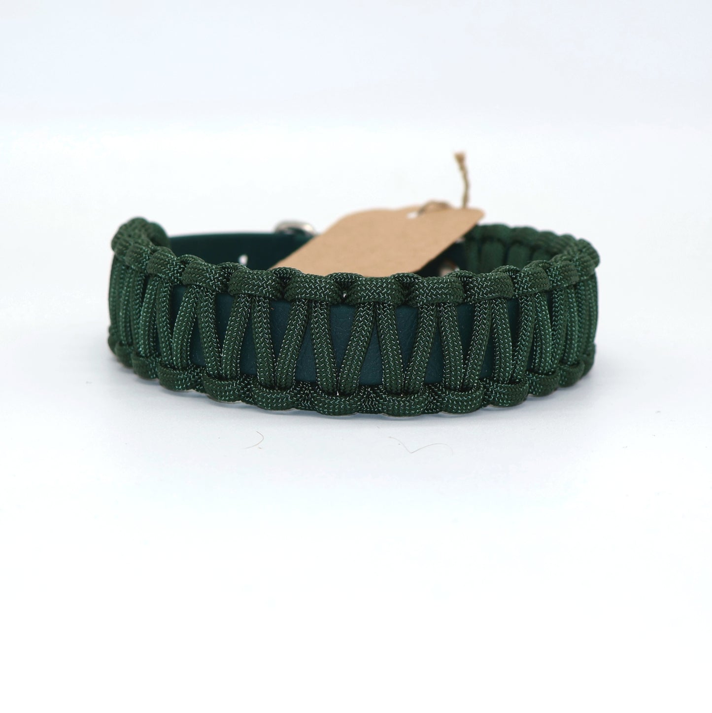 Halsband Biothane & Paracord *Dunkelgrün* 28-34cm
