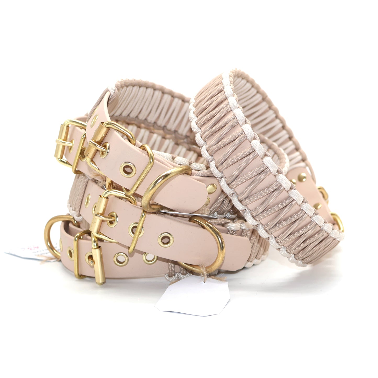 Halsband Biothane & Paracord *Beige (Gold)* 38-52cm