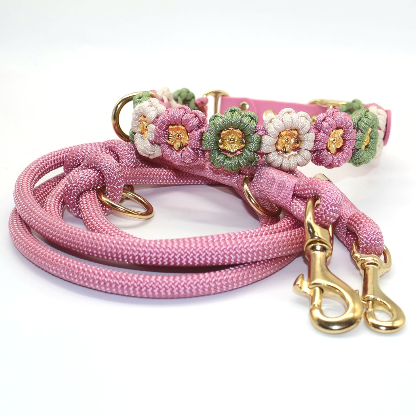 Blumen Halsband *Guacamole & Lavender Rosa & Creme*